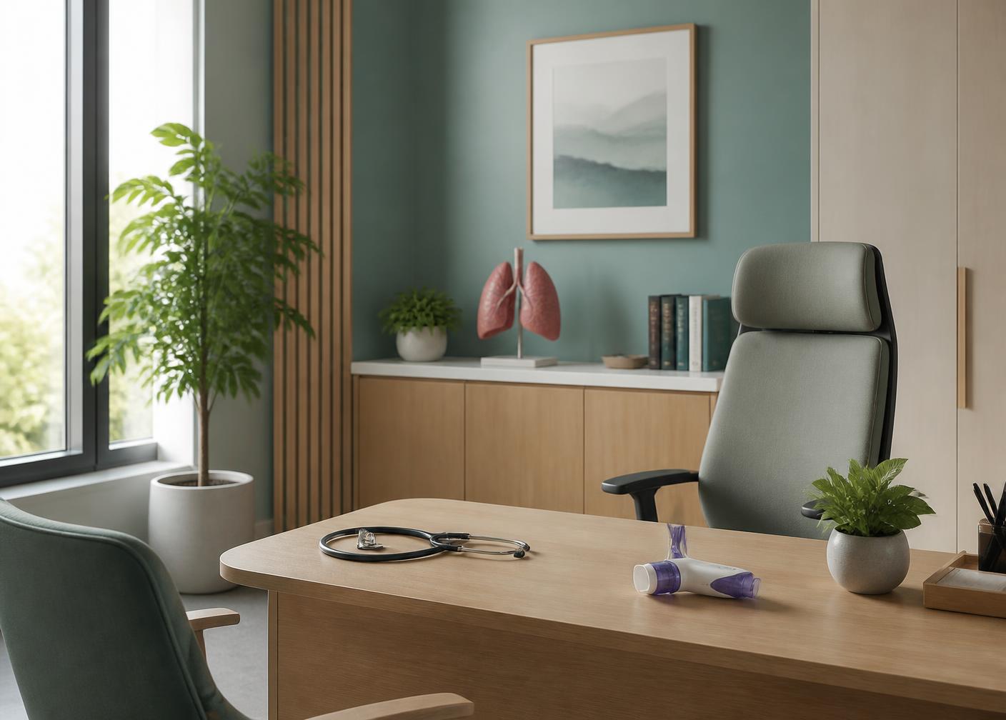 Calm private medical consulting room